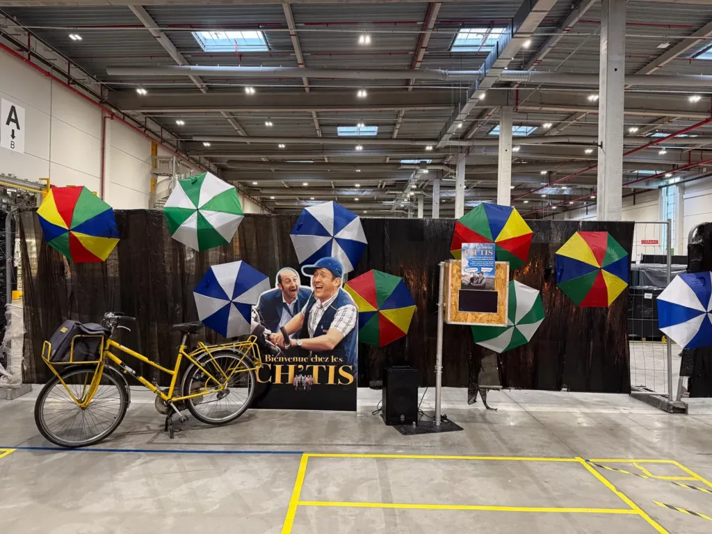 Photocall aux parapluies et vélo