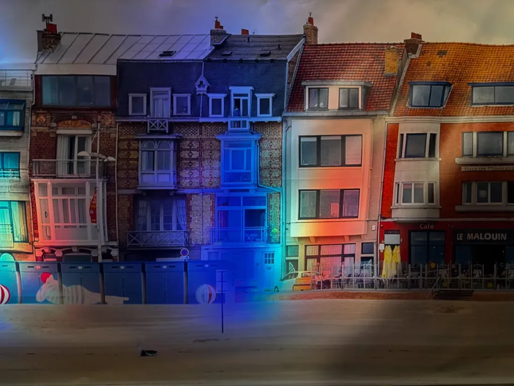 Toile tendue des façades de Dunkerque