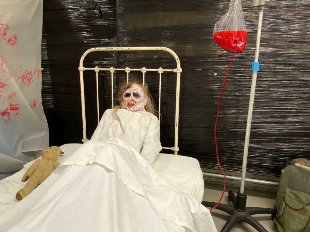 Lit d'hôpital et perfusion