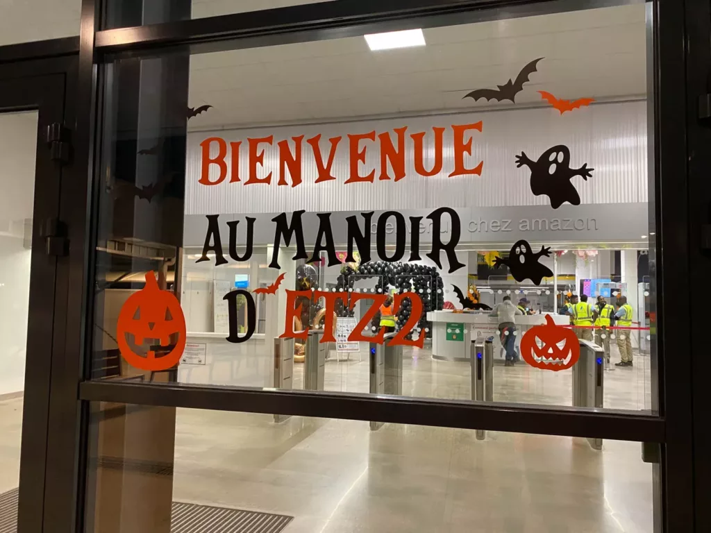 Vitrophanie Bienvenue au manoir